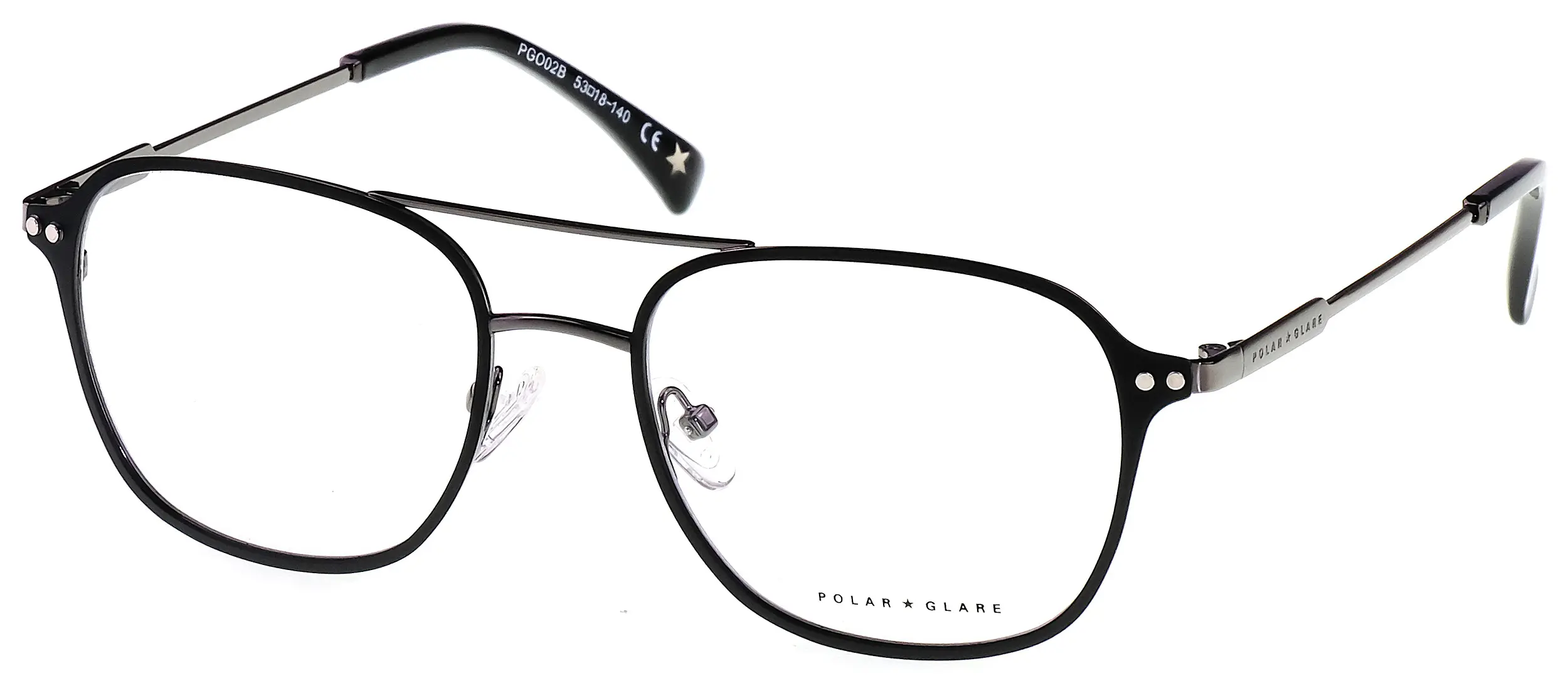 PG7032B^53-18-140 Férfi szemüvegkeret PG7032B Clip-on napszemüveg előtéttel - Image 1